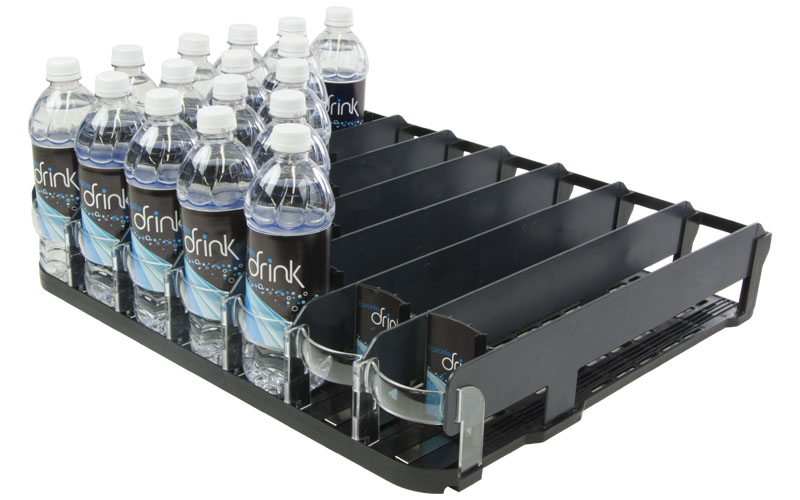 3 layers pusher rack drinks organizer